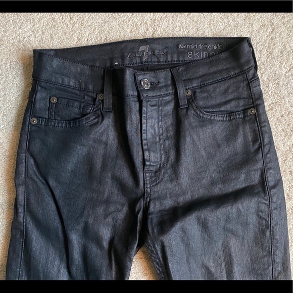 7 For All Mankind Coated Ankle Skinny Jeans (NWOT) - Picture 6 of 12